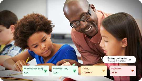 School administrators reviewing student wellness data